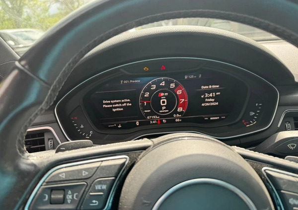 Audi S5 cena 84900 przebieg: 112000, rok produkcji 2018 z Ząbki małe 232
